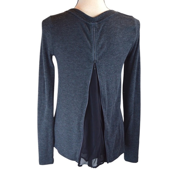 Three Dots Crew Neck Zipper Back Soft Slender Fit Long Sleeve Sweater, Small - Picture 1 of 7